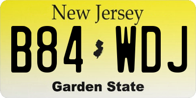 NJ license plate B84WDJ