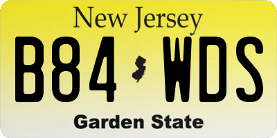 NJ license plate B84WDS