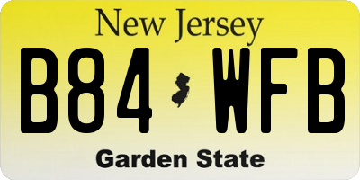 NJ license plate B84WFB