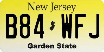 NJ license plate B84WFJ