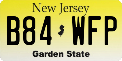 NJ license plate B84WFP