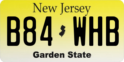NJ license plate B84WHB