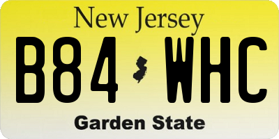 NJ license plate B84WHC