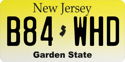 NJ license plate B84WHD