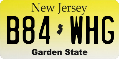 NJ license plate B84WHG