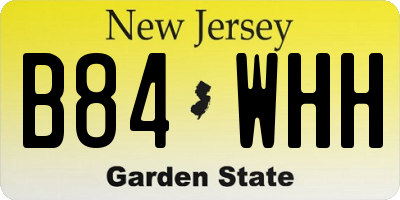 NJ license plate B84WHH