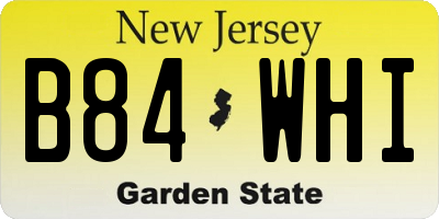 NJ license plate B84WHI