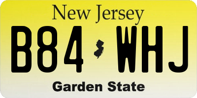 NJ license plate B84WHJ
