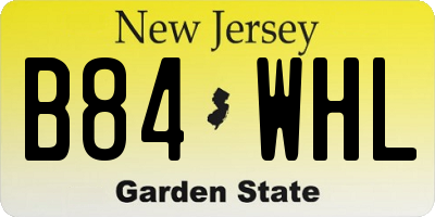 NJ license plate B84WHL