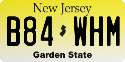 NJ license plate B84WHM