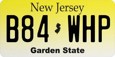 NJ license plate B84WHP