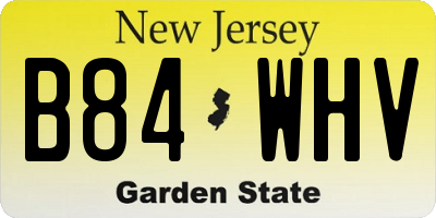 NJ license plate B84WHV