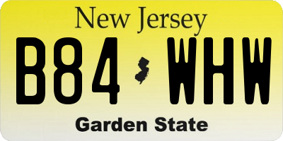 NJ license plate B84WHW