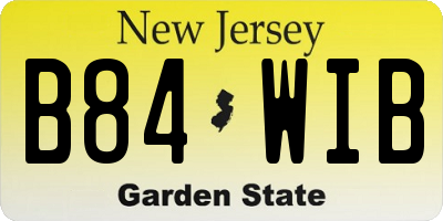 NJ license plate B84WIB