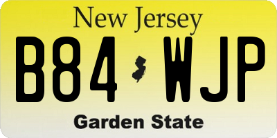 NJ license plate B84WJP