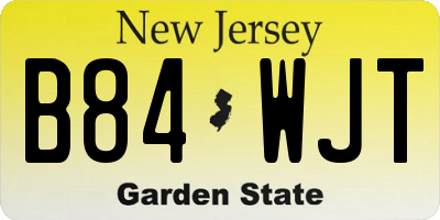 NJ license plate B84WJT