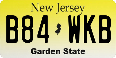 NJ license plate B84WKB