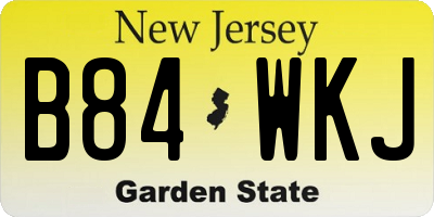 NJ license plate B84WKJ