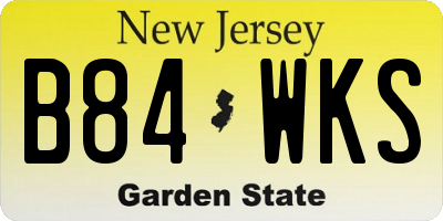 NJ license plate B84WKS