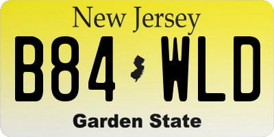 NJ license plate B84WLD