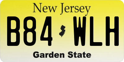 NJ license plate B84WLH