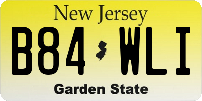 NJ license plate B84WLI