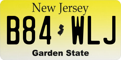 NJ license plate B84WLJ