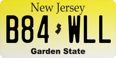 NJ license plate B84WLL