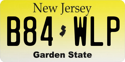 NJ license plate B84WLP