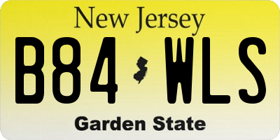 NJ license plate B84WLS