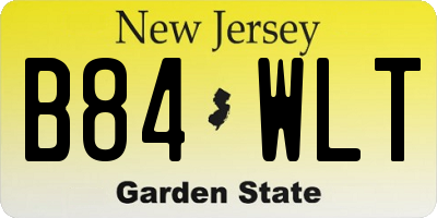 NJ license plate B84WLT