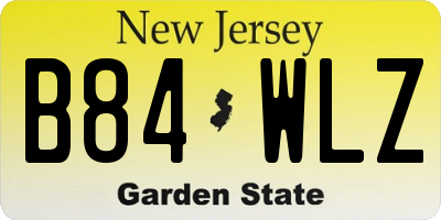 NJ license plate B84WLZ