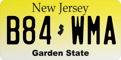 NJ license plate B84WMA