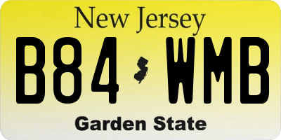 NJ license plate B84WMB