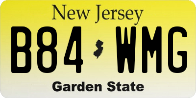 NJ license plate B84WMG
