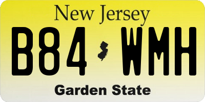 NJ license plate B84WMH