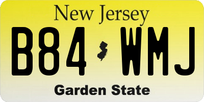 NJ license plate B84WMJ