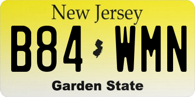 NJ license plate B84WMN