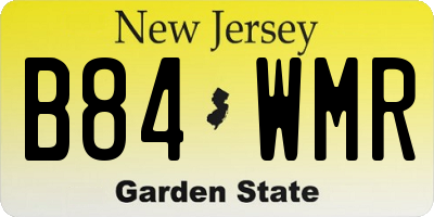 NJ license plate B84WMR