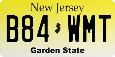 NJ license plate B84WMT