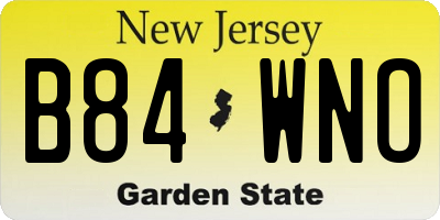 NJ license plate B84WNO