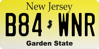 NJ license plate B84WNR