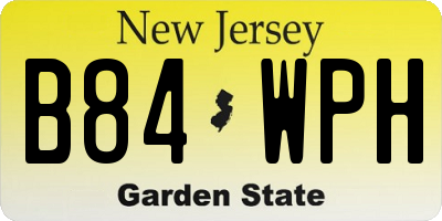 NJ license plate B84WPH
