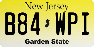 NJ license plate B84WPI