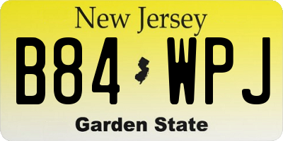 NJ license plate B84WPJ