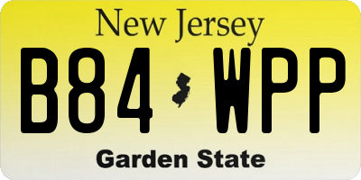 NJ license plate B84WPP