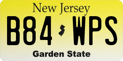 NJ license plate B84WPS
