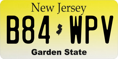 NJ license plate B84WPV