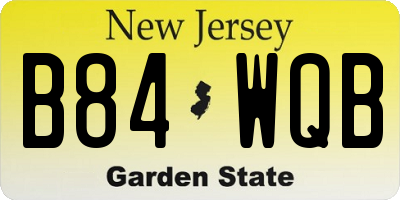 NJ license plate B84WQB