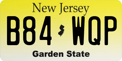 NJ license plate B84WQP